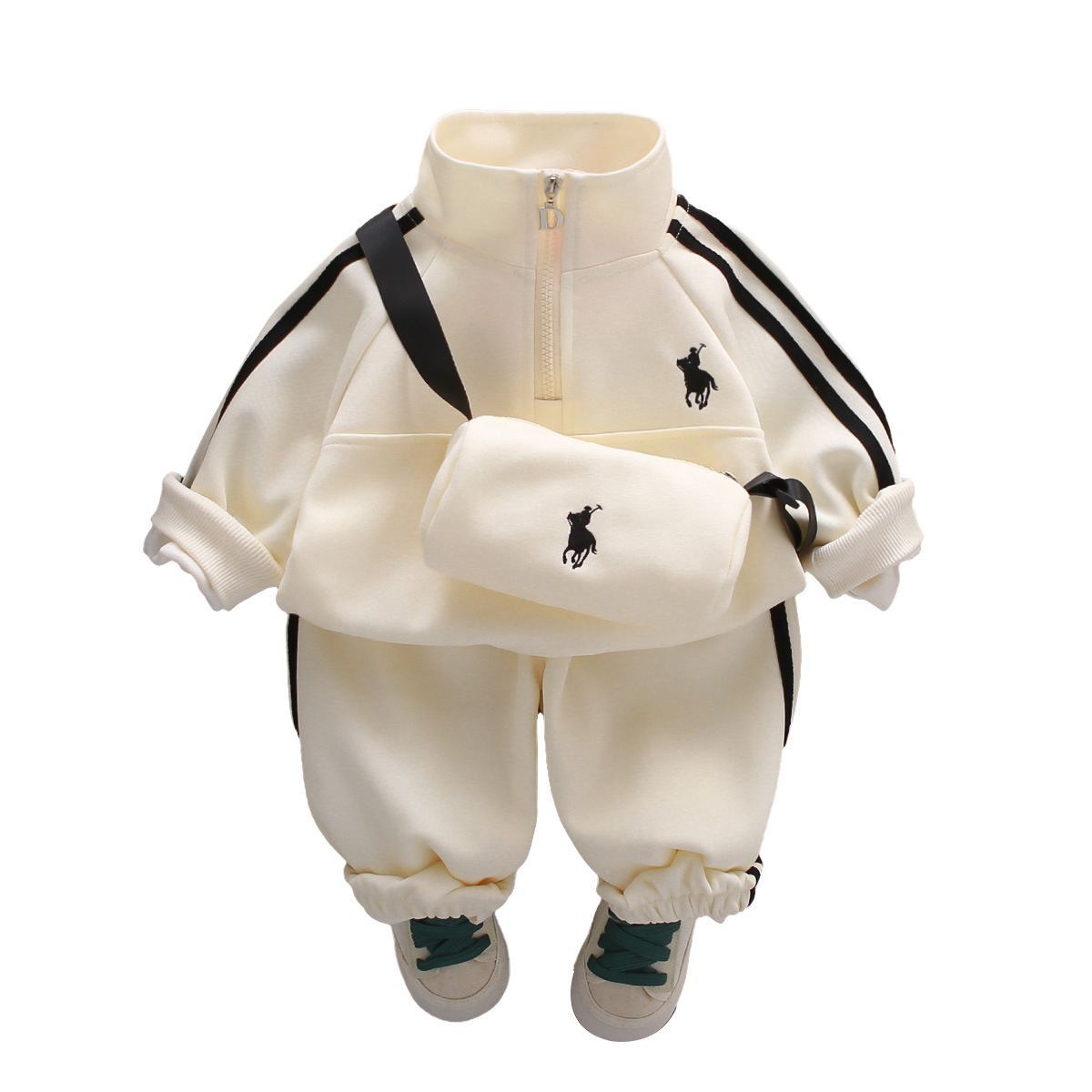 2025 New Boys 2-Piece Set, Fall Winter Casual Sports Outfit, Trendy Playwear for Baby Toddler and Kids