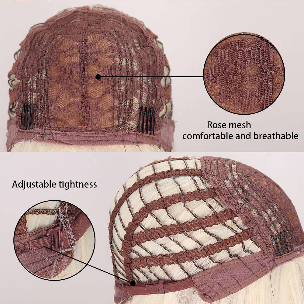 Fashion For Women 30Inch Light Blonde Bangs Long Straight Synthetic Wig