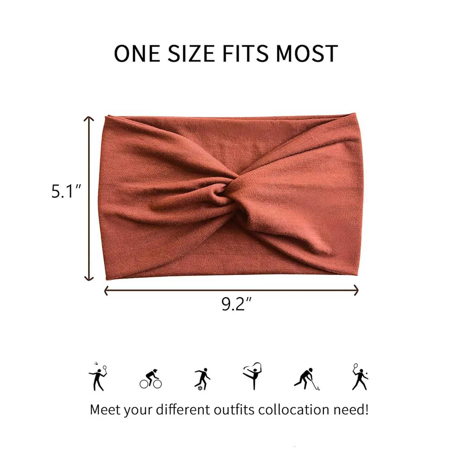 Women Headbands African Wide Hair Wrap Turban Twist Headband for Women Large Sport Workout Stretch Nonslip Big Hair Bands V251022