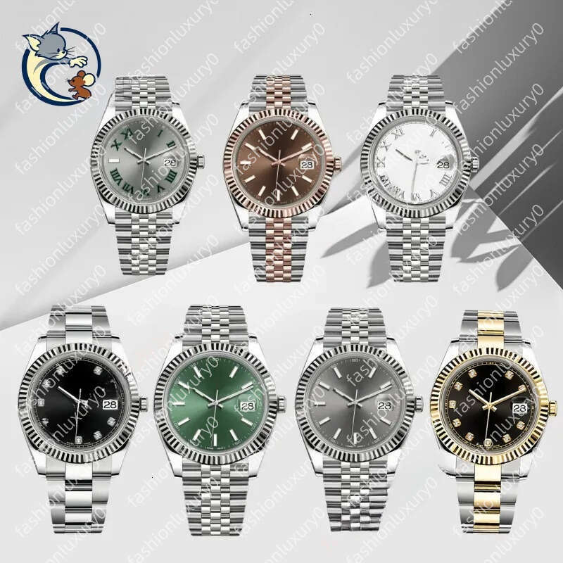 2026A Roolexesoyster watch Mens Automatic Mechanical Women Watch Couples Style Classic High Quality Movement Watches 31/36/41MM Full Stainless Steel 007