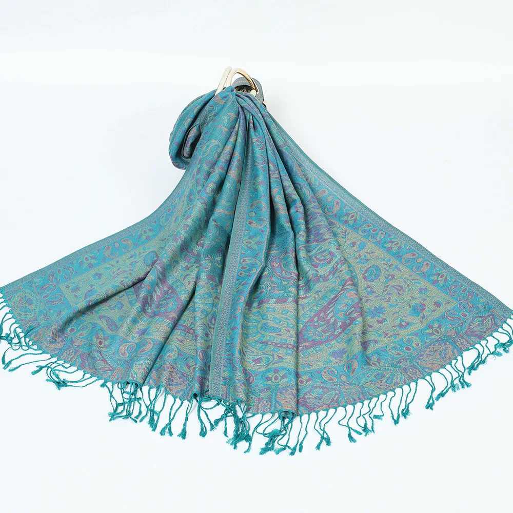 Luxury Women Paisley Jacquard Scarf Silky Ethnic Style Fringed Scarves Soft Long Shawls and Wraps for Lady Bufandas J251118