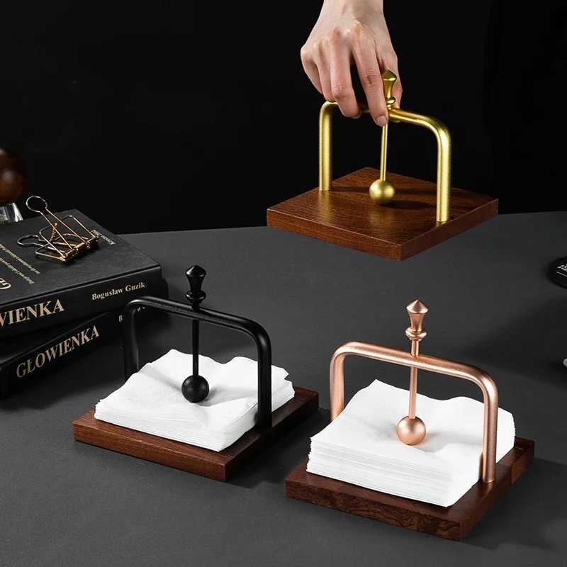 1pc Wooden Napkin Holder Cafe Western Restaurant Tissue Rack Vertical Paper Stand Elegant Design Dining Table Sturdy Decoration Y251022