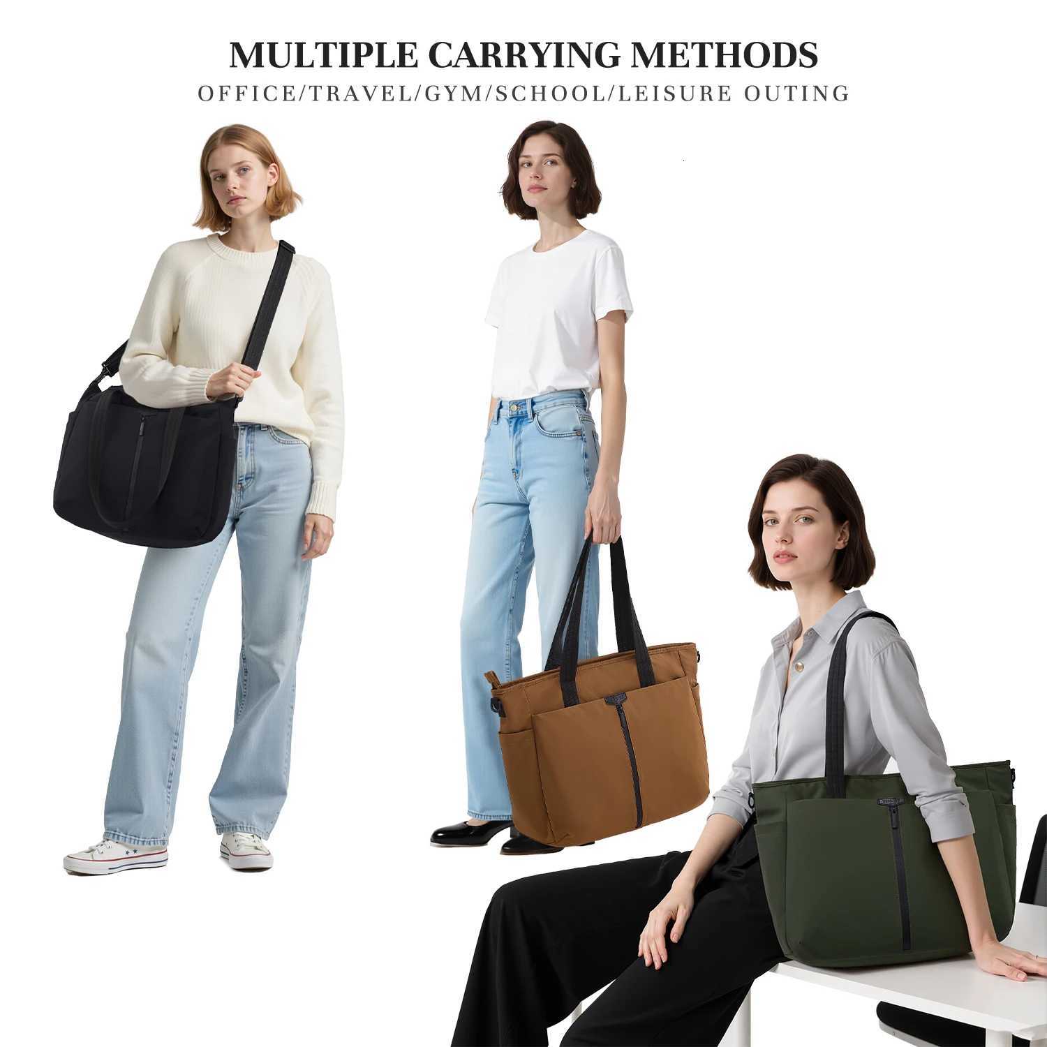 Timeet Laptop Bag For Women Men SingleShoulder Crossbody Briefcase Large Capacity Waterproof Notebook Bag 156 Inch 17 Handbag W251022