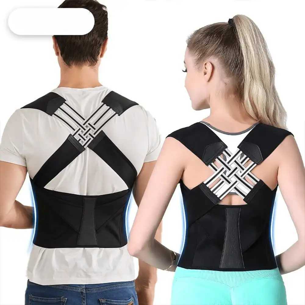 Adjustable Back Posture Belt Office Home Gym Unisex Improve Spine Clavicle Brace Posture Vest Back Posture Corrector Belt1 D251022