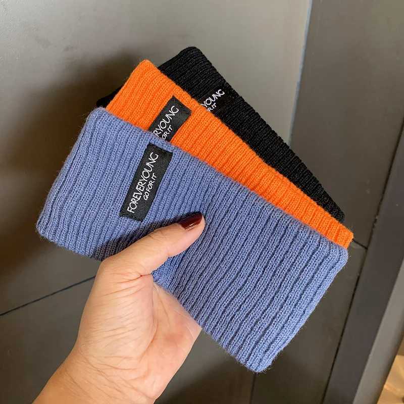 Knitted Elastic Wide Headband Korean INS Sports Hairbands Women Autumn Winter Ear Warmer Solid Color Stretch Turban Head Wrap V251022