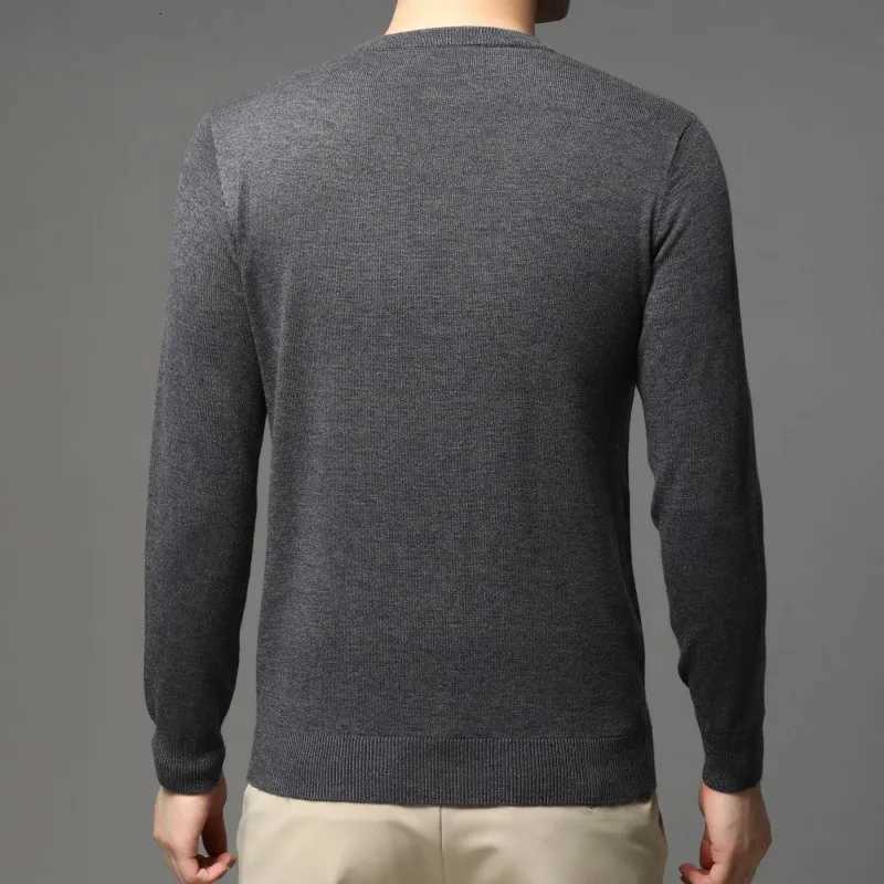 High end brand fashionable jacquard knitted mens sweater 2024 autumn and winter new warm thick personalized casual pulloverXJ251022