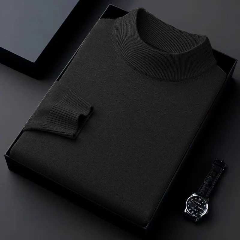 Autumn Mens Mock Neck Sweaters Casual Turtleneck Knitted Long Sleeve Pullover Sweater Winter Outdoor Warm Basic Casual TopsXJ251022