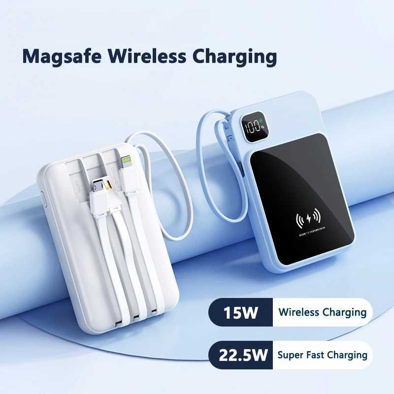 10000mAh Power Bank Built in Cable Magnetic Wireless 225W Fast Charger Powerbank for iPhone 17 16 J251114