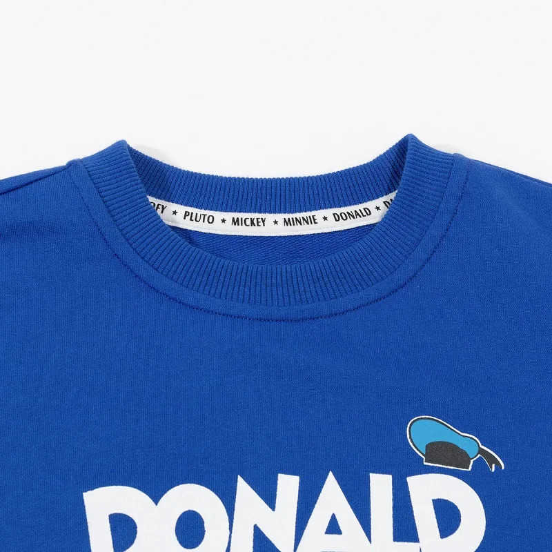 Disney Autumn Baby Girl Boy Clothes Set Children Donald Duck Printing Sweatshirt Top and Pants Bottom 2Pcs Suit Cotton Tracksuit H251022