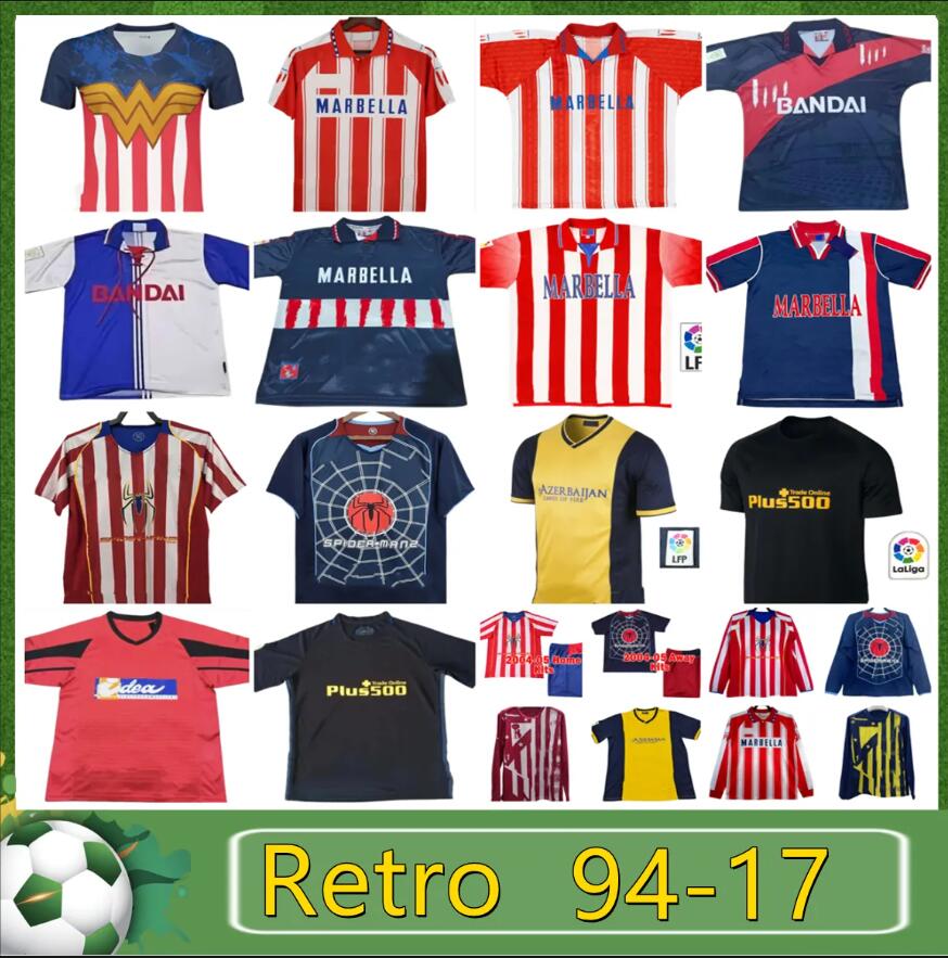 04 05 F.TORRES SIMEONE Retro Soccer Jerseys DAVID VILLA 2012 14 Atleticos de Madrides JUNINHO PANTIC 2004 05 CARRASCO Football Shirts 1994 96 98 99 Long sleeve