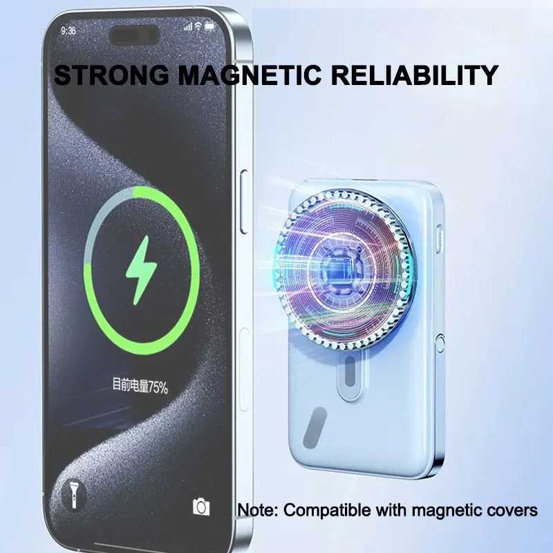 Fast Charging Portable BatteryPower Bank 10000mAh with Stand and 4 Cables Wireless Magnetic Charger for iPhone 1413ProMini J251114