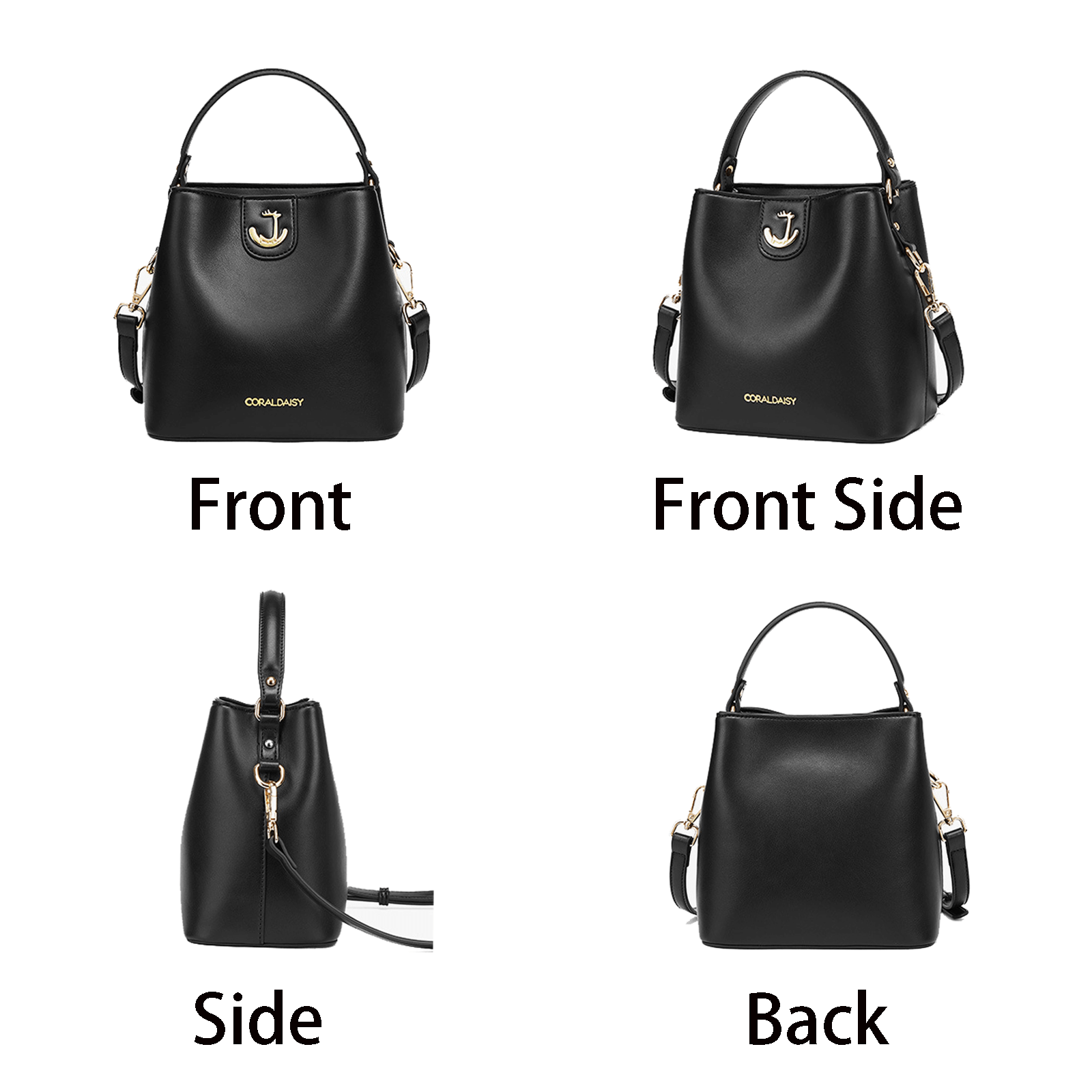 Women's Bucket Bags, PU Leather Handbags, Magnetic Ladies Crossbody Purses, Shoulder Purses for Women