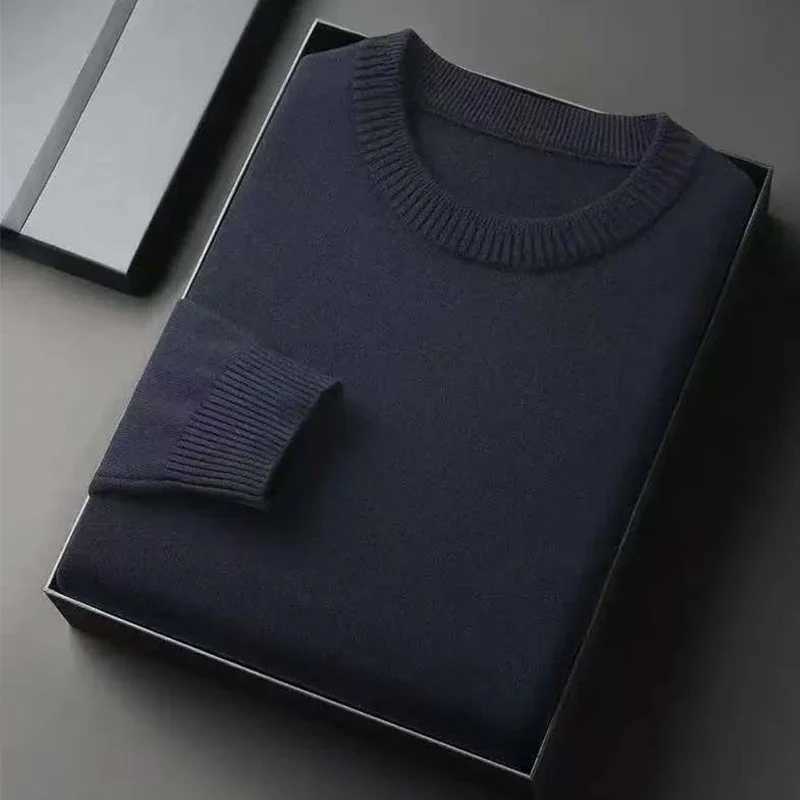 Mens Classic Crewneck Knit Pullover Sweater Long Sleeve Soft Casual Lightweight Solid Color Softwear for MenXJ251022