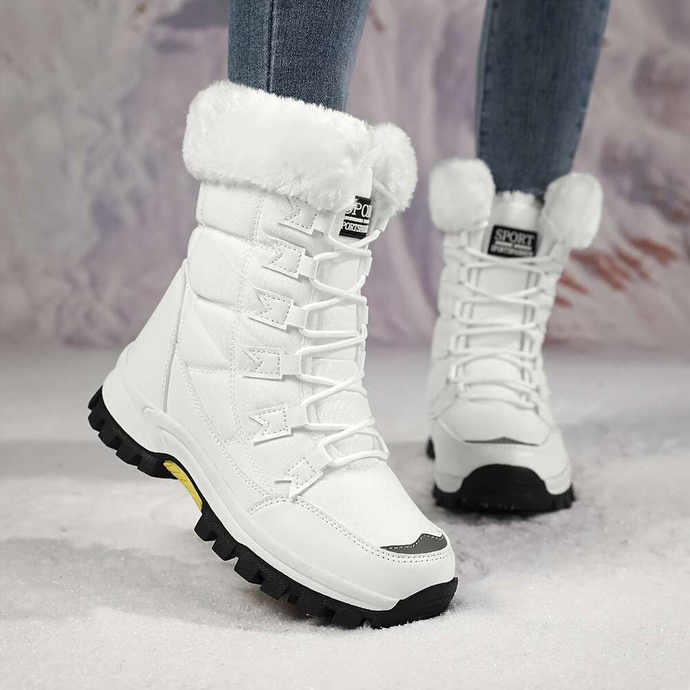 Women's Warm Ankle Snow Boots, Winter Shoes With Plush Lining, Non-Slip Outdoor Short Boots.