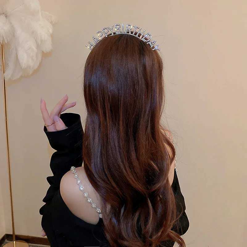 Shiny Rhinestone English Letters Happy Birthday Headband for Women Zinc Alloy Material Party Jewelry Popular Hair Accessory V251022