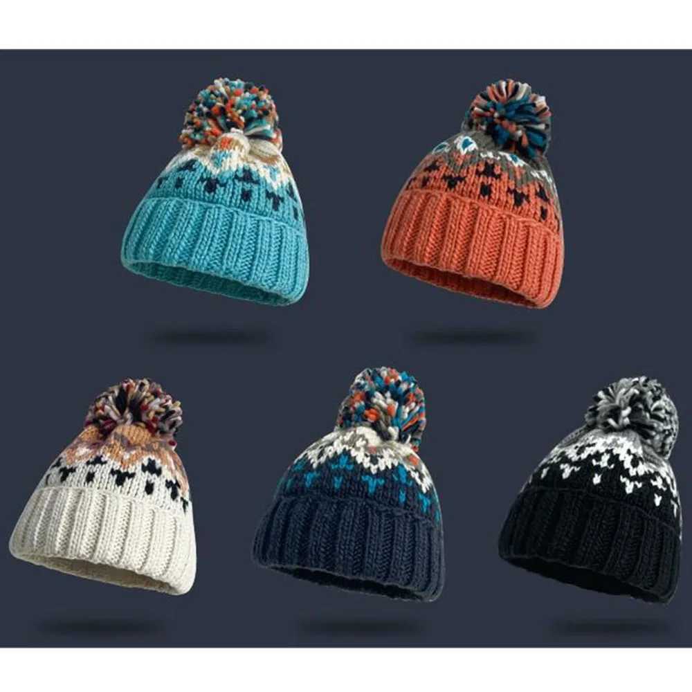 skiing Cashmere Woman Winter Hat Autumn Beanies With Pompom Warm Wool Skullies acrylic beanies winter hat for woman J251022