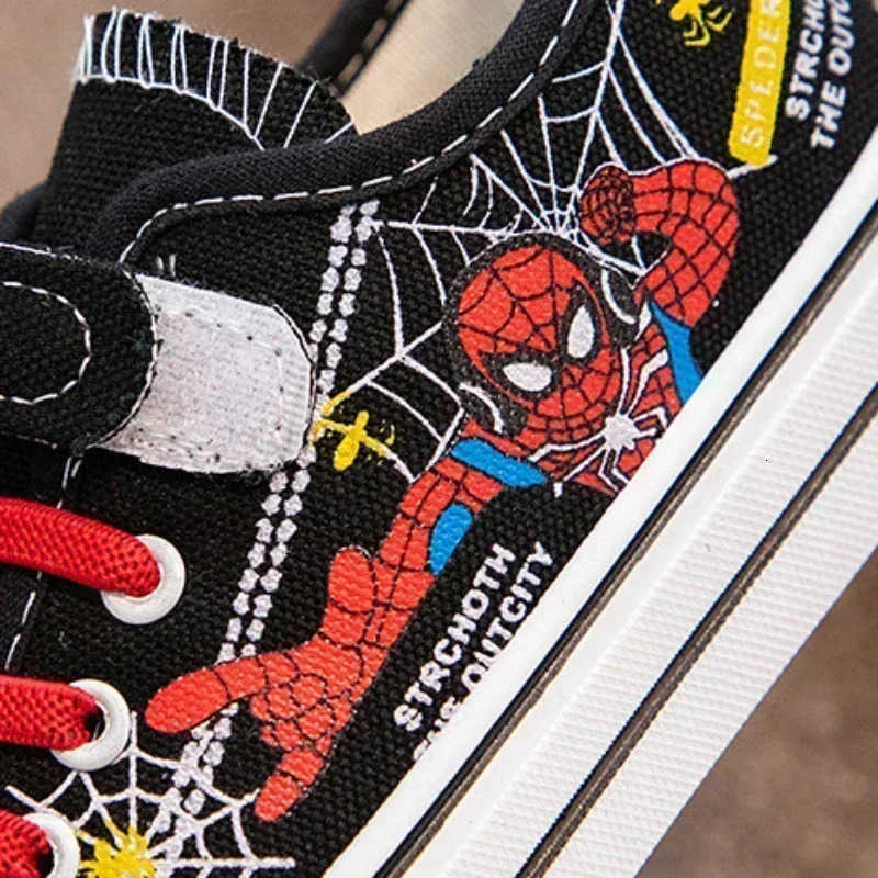 Disney Spiderman Children Canvas Shoes Girls Running Sneakers Spring Fashion Teenager Kid H251022