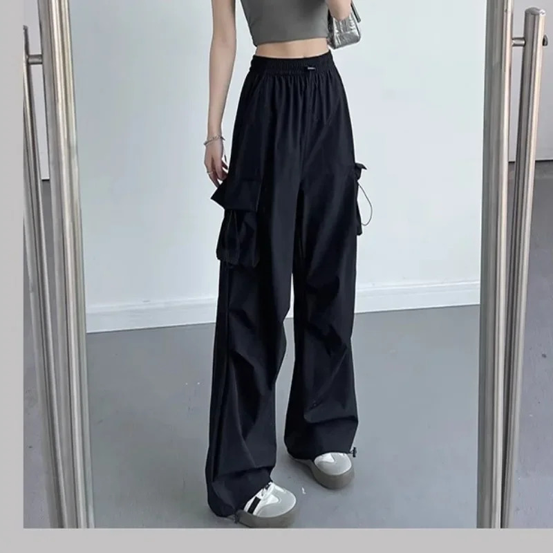 Cargo Pant Women Wide Leg Pants Summer Autumn Fashion Female High Waist Streetwear Loose Casual Pants Straight Trousers 251022
