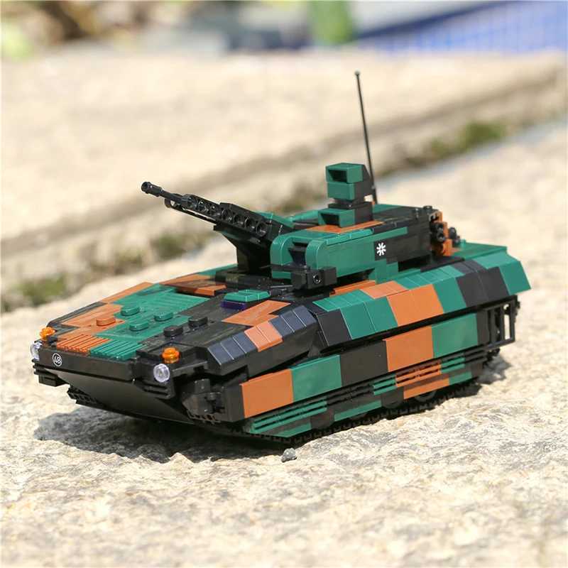 Military ww2 Cannon Assault Armored Vehicle Battle Tank Car Truck Army Weapon Building Blocks Sets Model Boys Toys for Kids Gift J251022