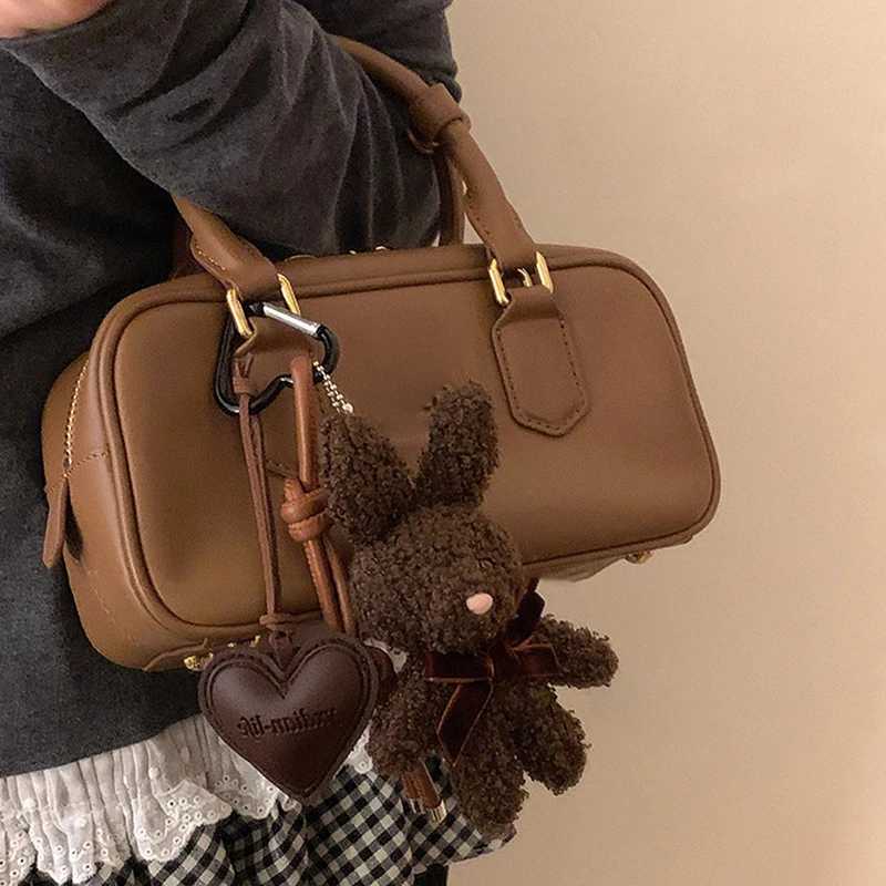 Kawaii Plush Rabbit Keychain Y2K Cute Sweet Bunny Stuffed Keyring Backpack Pendant Bag Hanging Decoration For Girls Gift J251121