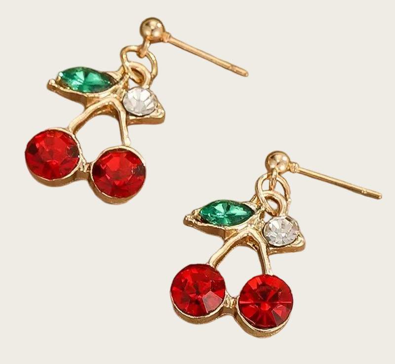 New Autumn/Winter Collection: Red Cherry Necklace Set for Women Unique, Artisan-Inspired Design