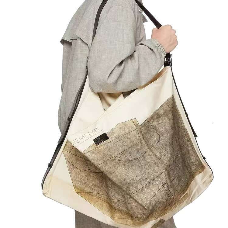 Collaboration Series Canvas Design Sense Niche Tote Single Shoulder Large Capacity Bag