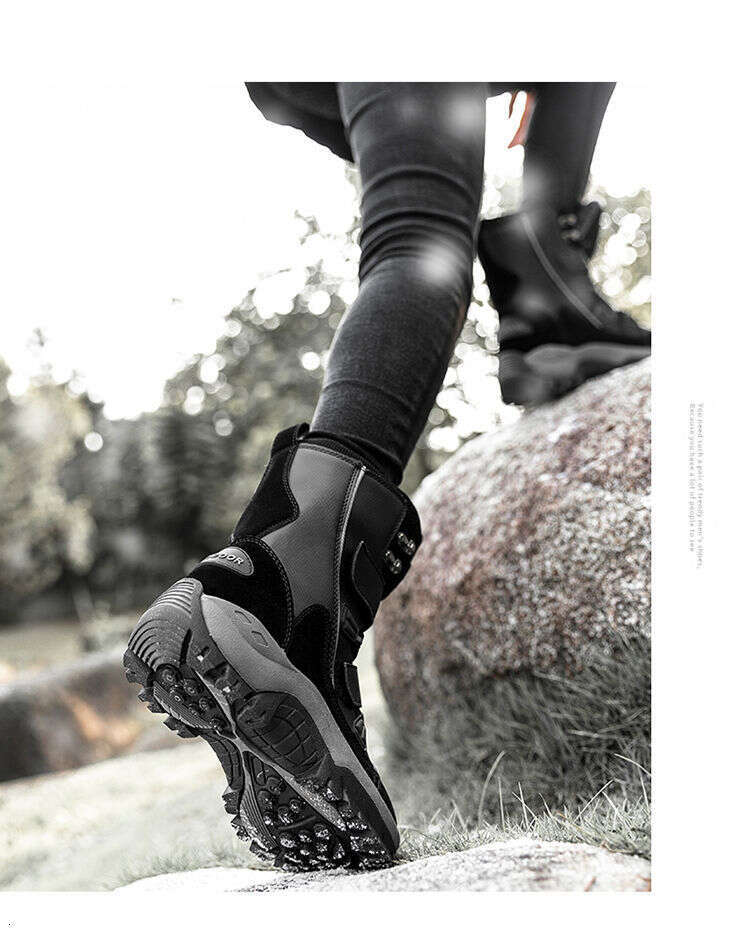 Women's Boots Mid-Calf Warm Fleece Lined Thickened Winter Waterproof Non-Slip Northeast Snow Country Outdoor Skiing Large Cotton Shoes For Women