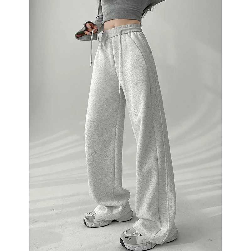 Women Fashion Casual High Waist Sweatpants Girls Comfortable Loose Fit Trousers Lady Classic Korean Wide Leg PantsT251022