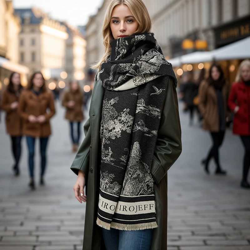 A hot fashion new jacquard scarf joker warm and comfortable scarf warm shawl in autumn and winter J251129