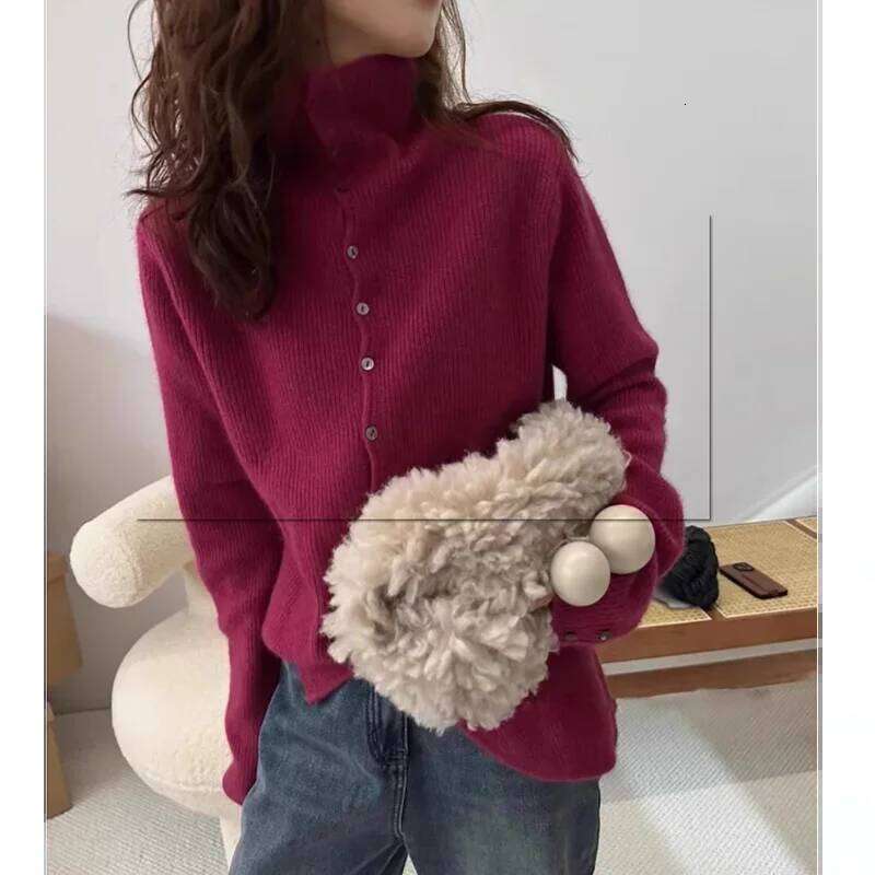 Soft Waxy Cashmere Knit Cardigan European Style Single-Breasted Sweater Long Sleeve Autumn Winter Fashionable Outerwear 251022