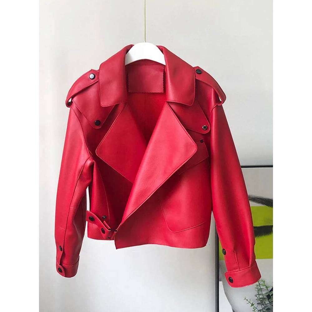 Fitaylor Spring Autumn Women PU Jacket Casual Lady Windproof Motorcycle Leather Coat