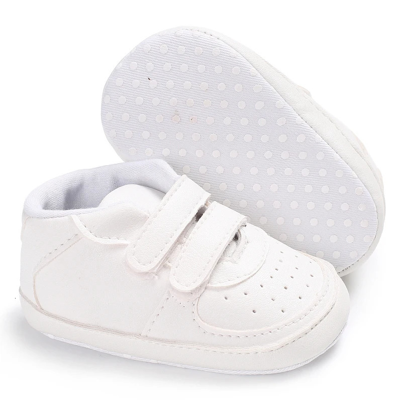 White Baby Shoes Boys Girls PU Breathable Sneakers Soft Sole Infant Sport Toddler Shoe 251022