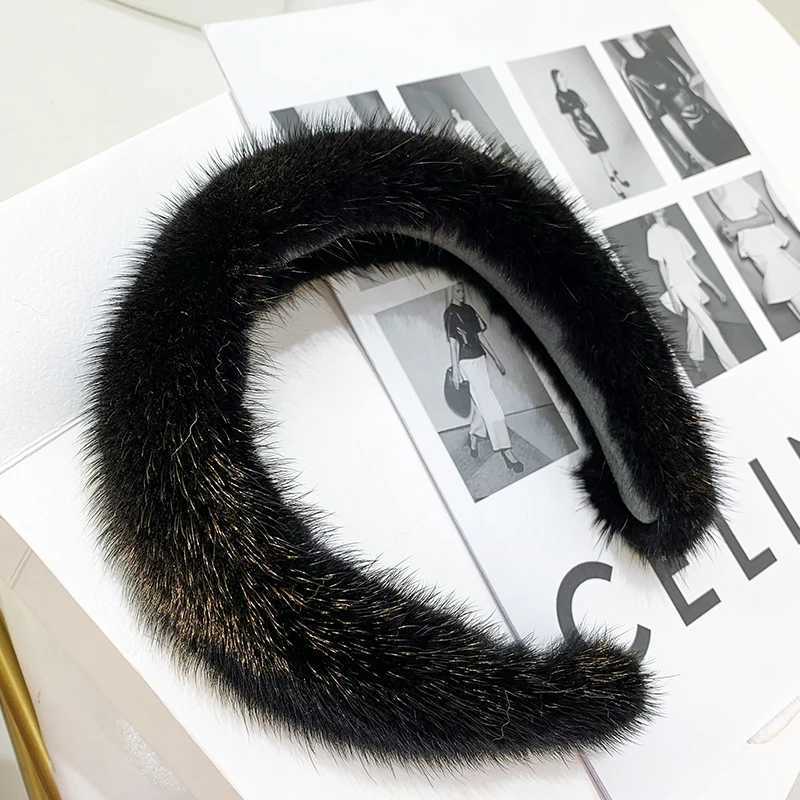 2025 Hot Sale Women Luxury winter Real Mink Fur Headbands High Quality Real Fur Hair Band LaDY Fashion Hair Hoop Furry Gift V251022