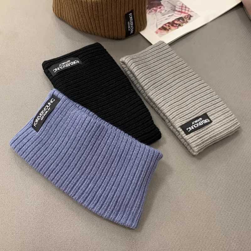 Women Winter Knitted Headband Solid Color Widebrimmed Headbands Street Style Elastic Sports Hair Bands Girls Hair Accessories V251022