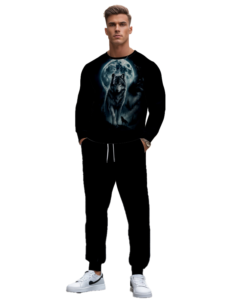 Men's Ankle-Length Knitted Cotton Blend Long Sleeve Sweatshirt Brown round Neck Casual T-Shirt Comfortable Outdoor Wear - YLWY00120