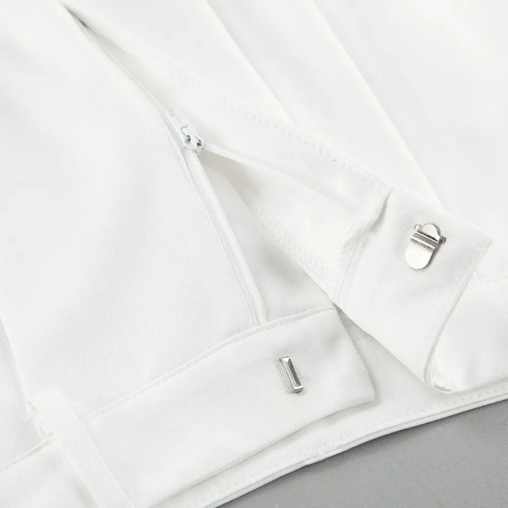 Light White Women Wide Leg Pants Spring and Autumn Temperament Versatile Commuting Leisure High Waist Straight Leg Pants 251022