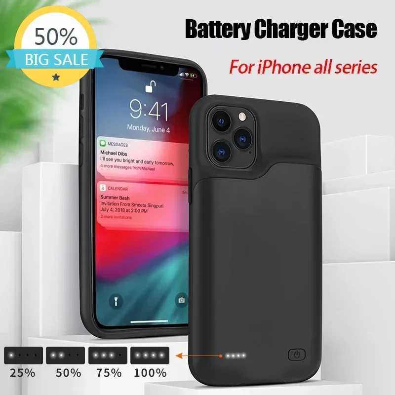 New 20000mAh Battery Charger Case for IPhone 11 12 13 14 Pro Max Charging Cover for IPhone XR Xs Max 6 6S 7 8 Plus Power Bank J251114