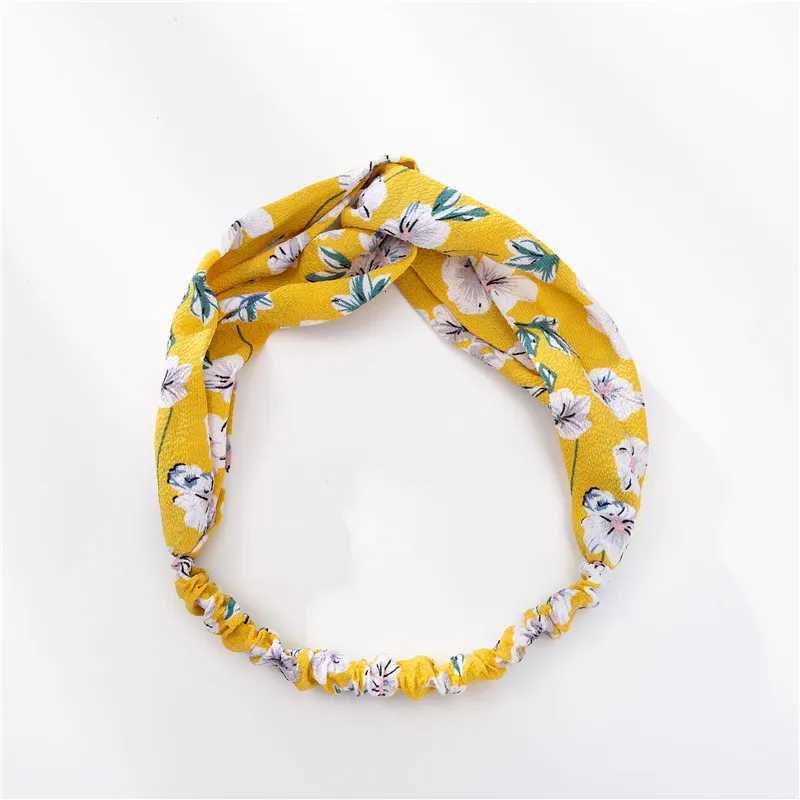 Fashion Women Girls Summer Bohemian Hair Bands Print Headbands Vintage Cross Turban Bandage Bandanas HairBands Hair Accessories V251022