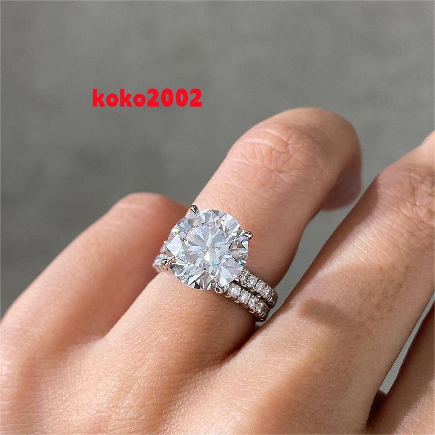 Hight Quality Sterling Silver Jewelry Hip Hop Iced Out Moissanite Diamond Rings for Women Men