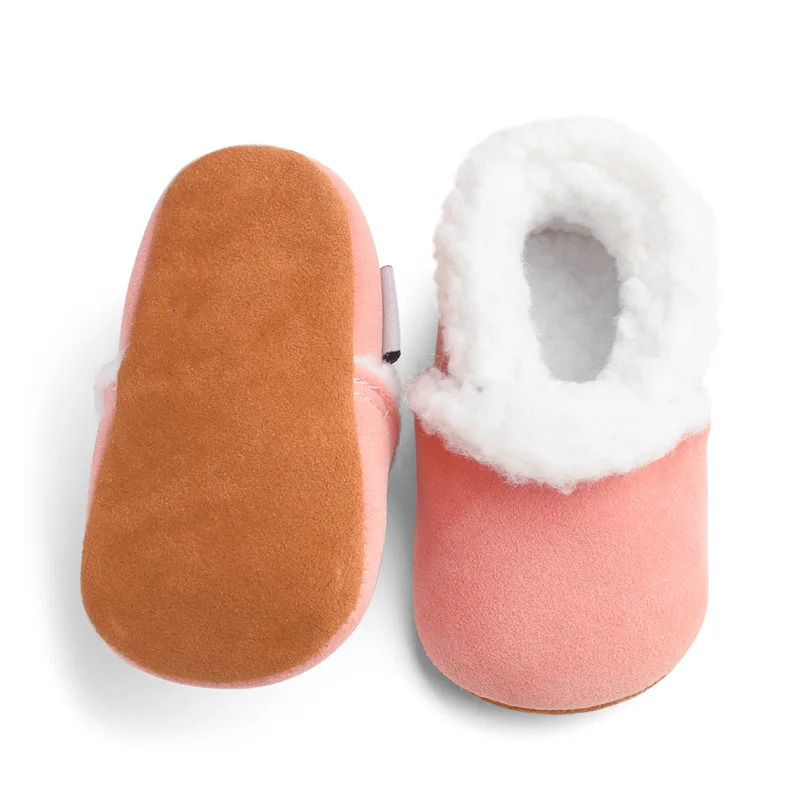 018M Baby First Walkers Fleece Bootie Warm Autumn Boys Girls Soft Slippers Winter Infant Kids Shoes 251022