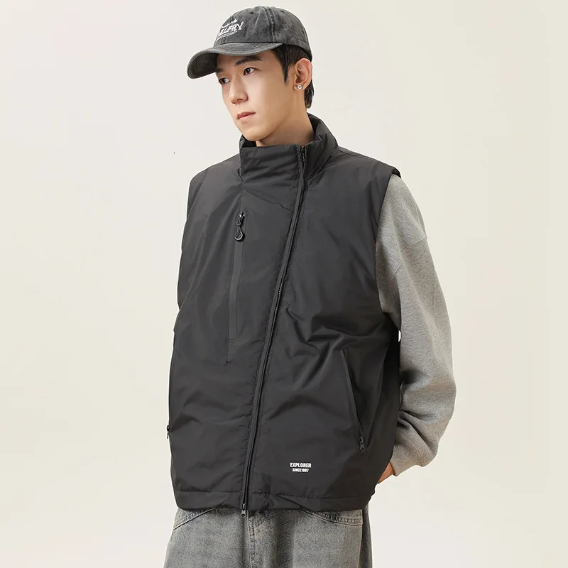 Stand Collar Workwear Down Vest for Men Women 90 White Duck Down Sleeveless Jackets Couples Winter Waistcoats VT344 251016