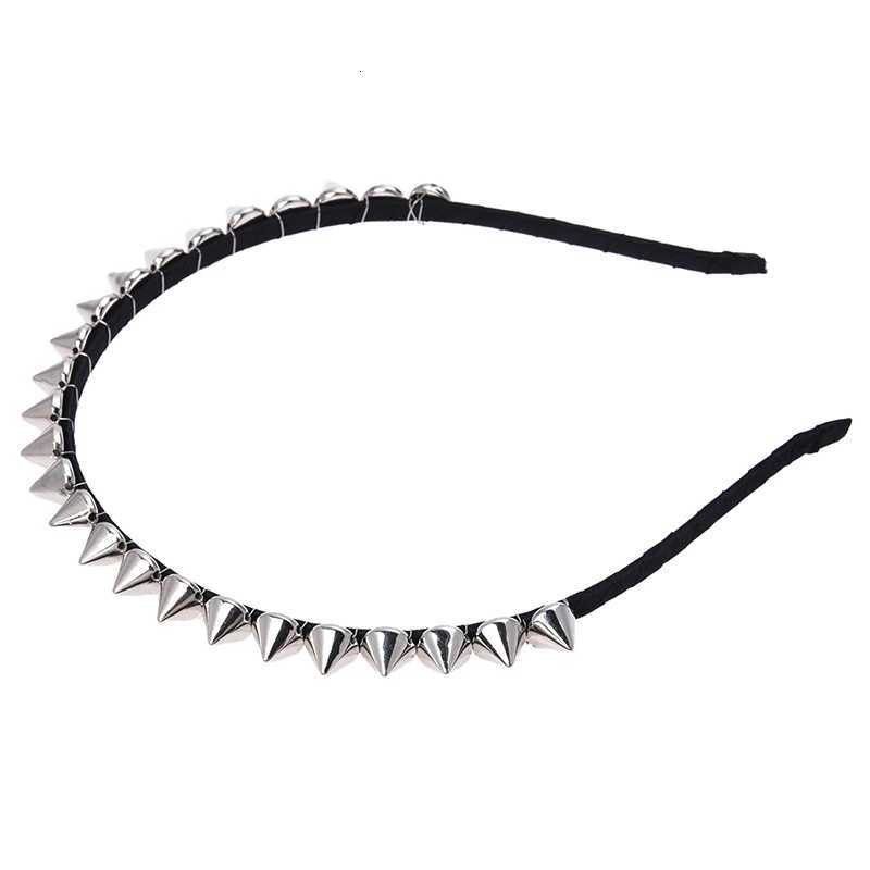 Silver Metal Stud Rivet Spike Headband Hair Head Band Aliceband Punk Girl V251022