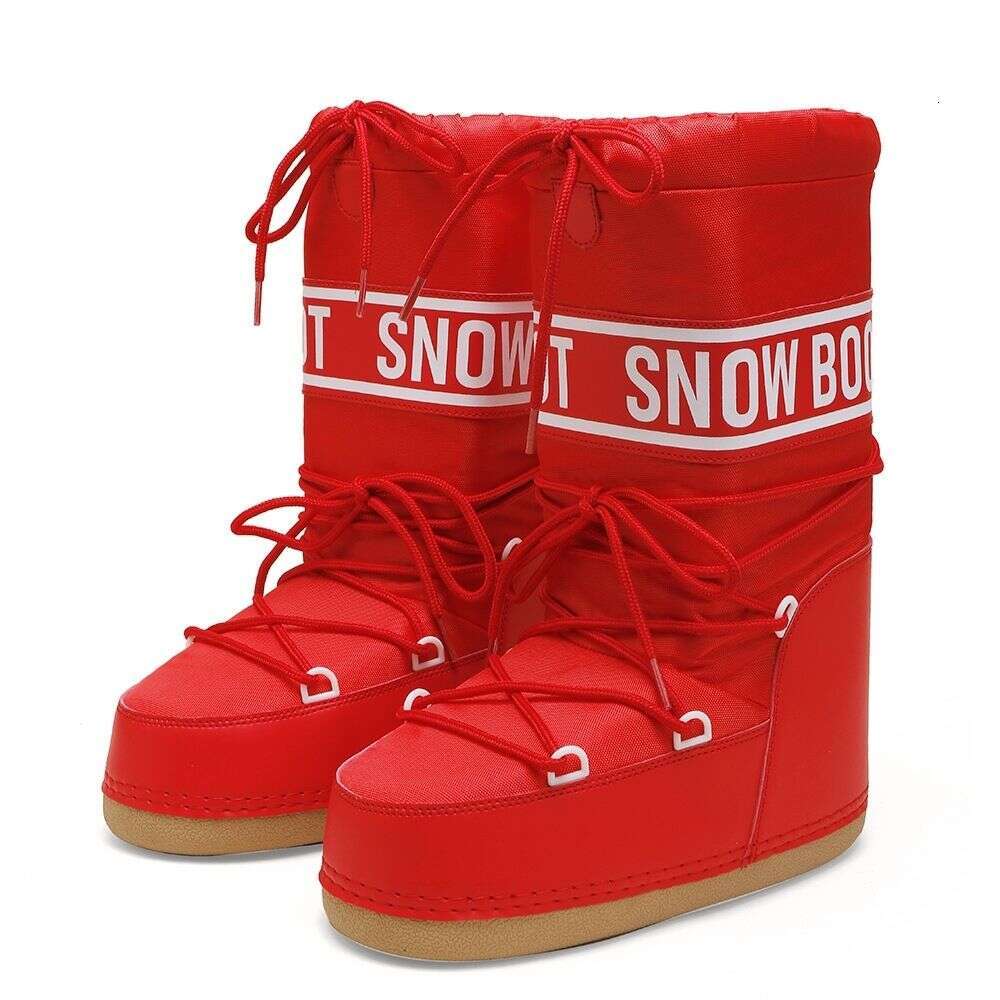 2025 Same Style Moon Ugly Cute Winter Skiing Round Toe High Tube Anti-Slip Snow Fashion Lightweight Thickened Space Boots