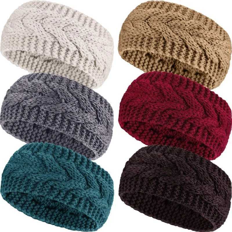Winter Warm Knitted Headband for Women Girls Soild Color Elastic Head Turban Unisex Hairbands Headwear V251022