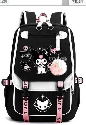Sanrio Cute Kuromi Backpack Large Capacity School Bag Sport Laptop Bag Stylish College Student Travel Backpack L251022