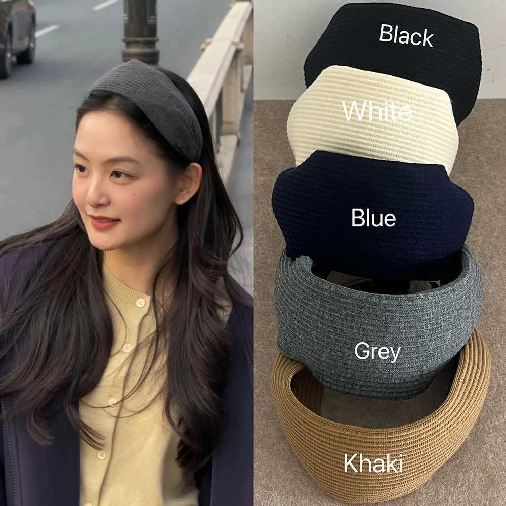 Retro knitted widened headband for women elegant Simplicity Allmatch Going Out hairband Fashion Hair Accessories V251022