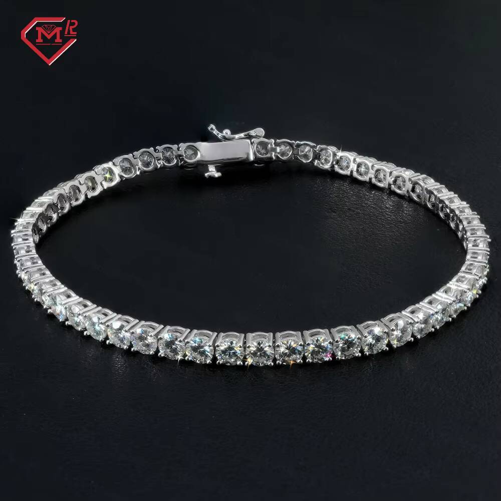 3mm 4mm 5mm 6mm Tennis Bracelet 925 Silver Iced Out Men Women Moissanite Chain Tennis Bracelets