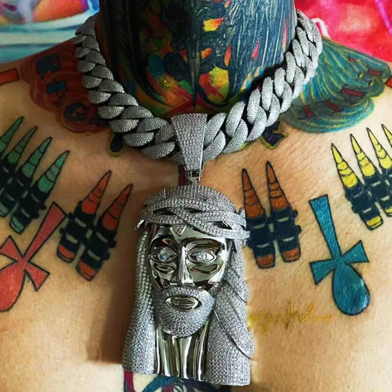 Pass Diamond Tester GRA Hip Hop Style S925 Silver Iced Out Bling 3 Rows 10mm 12mm 14mm VVS Moissanite Cuban Link Chain for Men