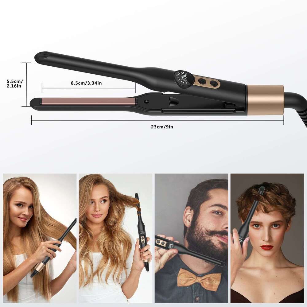 Famous Brand Designer Constant Temperature Digital Display Egg Roll Wave Hairstyle Narrow Version Net Red Travel Iron Household Straight Hair Curling