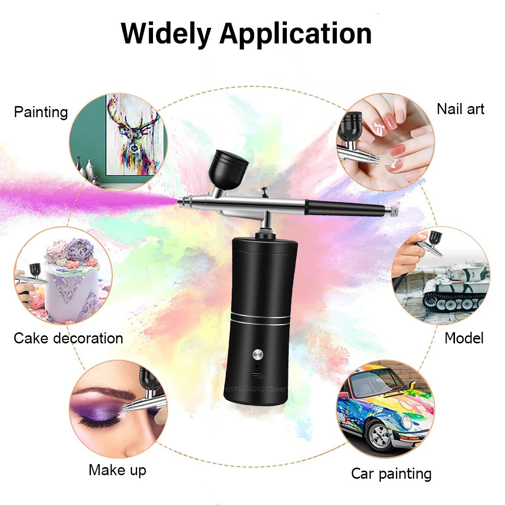 Airbrush with Compressor Portable Airbrush Painting Wireless Air Brush Paint Spray Mini Spray Gun Airbrush Kit with Compressor 251015